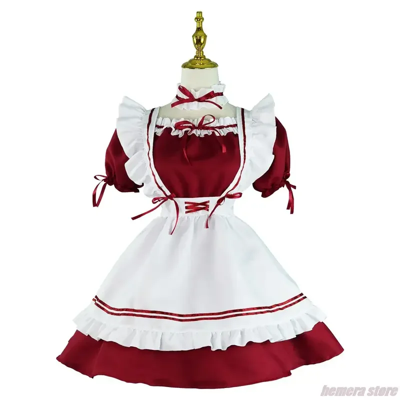 Japanische Dienst mädchen Uniform schöne Mädchen Student Lolita Kleid Cosplay Kostüm süße süße Katze Cafe Prinzessin Harajuku Kawaii Dessous