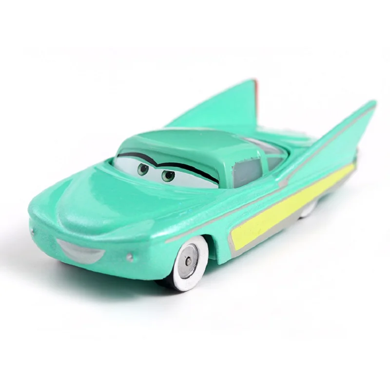 Disney-Coche de juguete de Metal fundido a presión para niños, Cars 3 Pixar, Flo, 1:55, Lightning McQueen, regalo para niños y niñas, regalos de