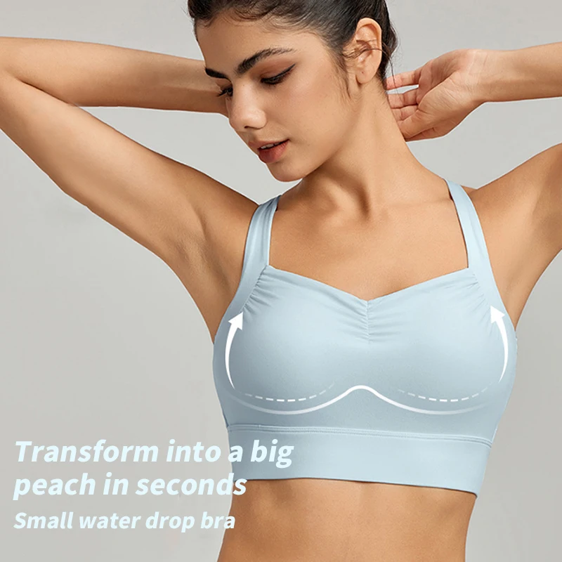 

Summer Sports Vest For Women Gather Yoga Bra With Chest Cushion Tight And Shock-absorbing Fitness Underwear Women's Clothing