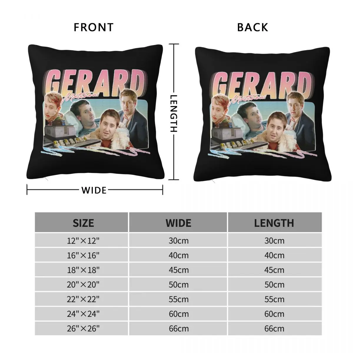 Peep Show Gerard Square Pillowcase Pillow Cover Cushion Zip Decorative Comfort Throw Pillow for Home Living Room