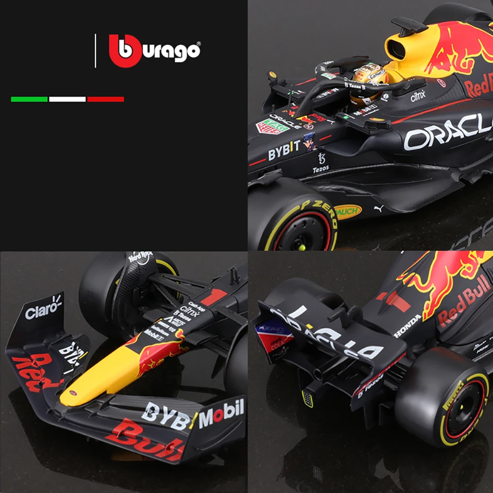 Bburago 1:24 2022 Red Bull RB18 Vesta Pan Perez Car # 1 # 11 Alloy Car Model Formula One Die Casting Model