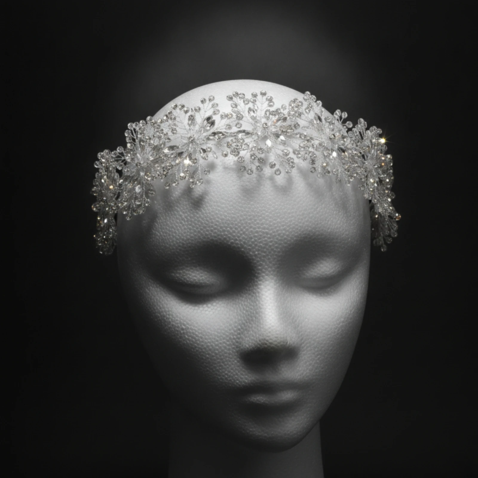 ブライダルヘアヴァイン-クリスタルブライダルヘアアクセサリー-ラインストーン付きヘアバンド-スパークリングヘッドピース-軽量-花嫁、結婚式用
