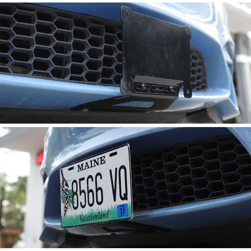 

For BMW M3 F80 2014-2019 Carbon Steel Car Front US Standard Heavy Duty License Plate Bracket Holder Mounting Accessories