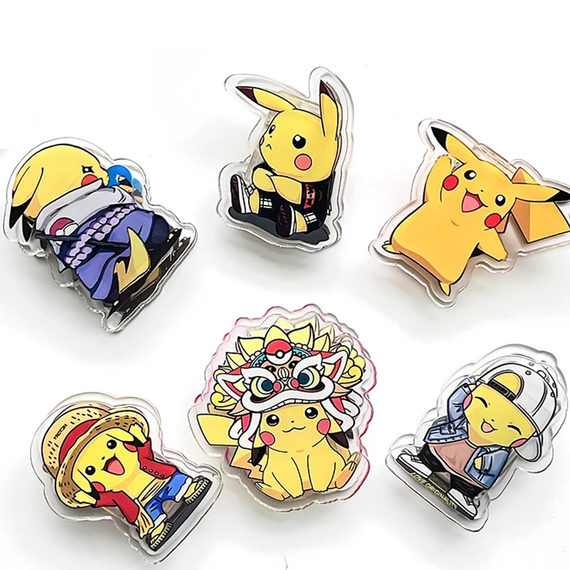 

Pokemon Pikachu Kawaii Cartoon PP Clip Creative Hand Folder Cartoon Action Figure Office Stationery Gift for Children