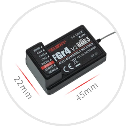 Original FLYSKY Noble NB4/NB4 PRO Receiver FGR4S FGR4P FGR4 4CH Waterproof 2.4G AFHDS ANT High-speed Receiver