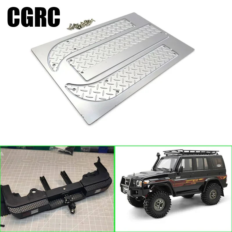 

Metal Rear Bumper Anti-skid Steel Plate for 1/10 RC Crawler Car Traxxas RGT LC76 EX86190 Diy Parts