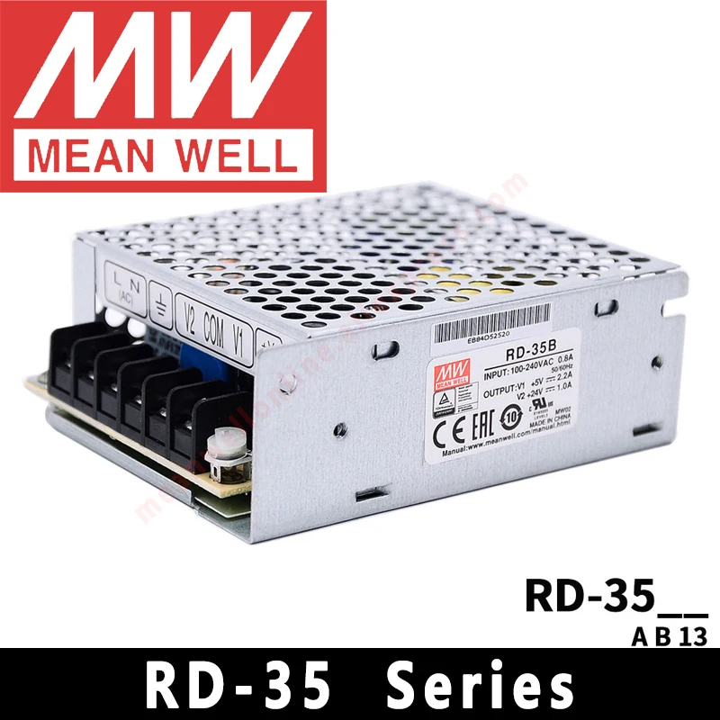 Mean Well RD-35A RD-35B RD-3513 Switching Power Supply meanwell AC/DC 35W Dual Output