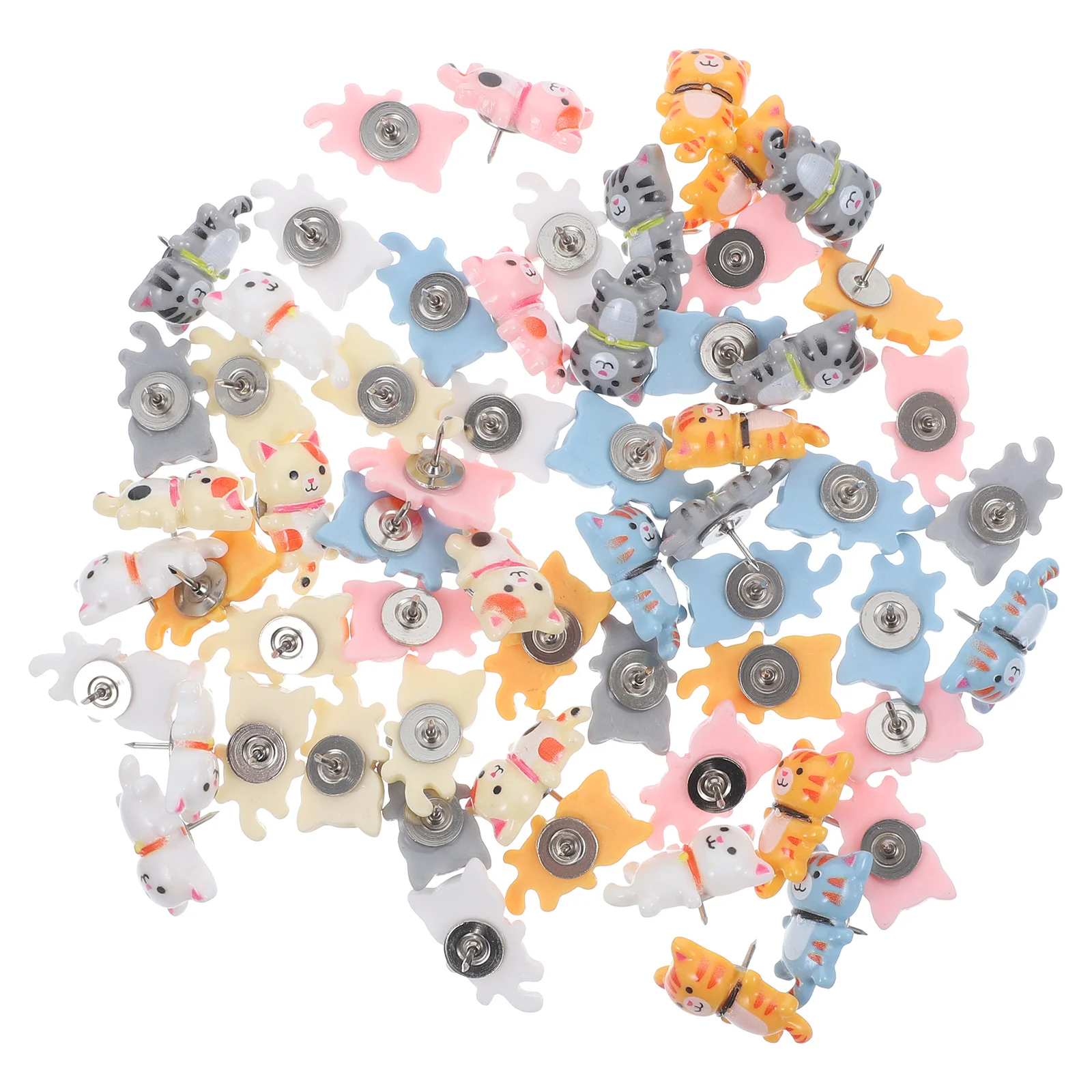 50 قطعة دبابيس ضغط القط مسامير الإبهام الزخرفية للوحة الفلين نشرة جدار صور اللوازم المكتبية دبابيس ضغط ملحقات لوحة الفلين #3