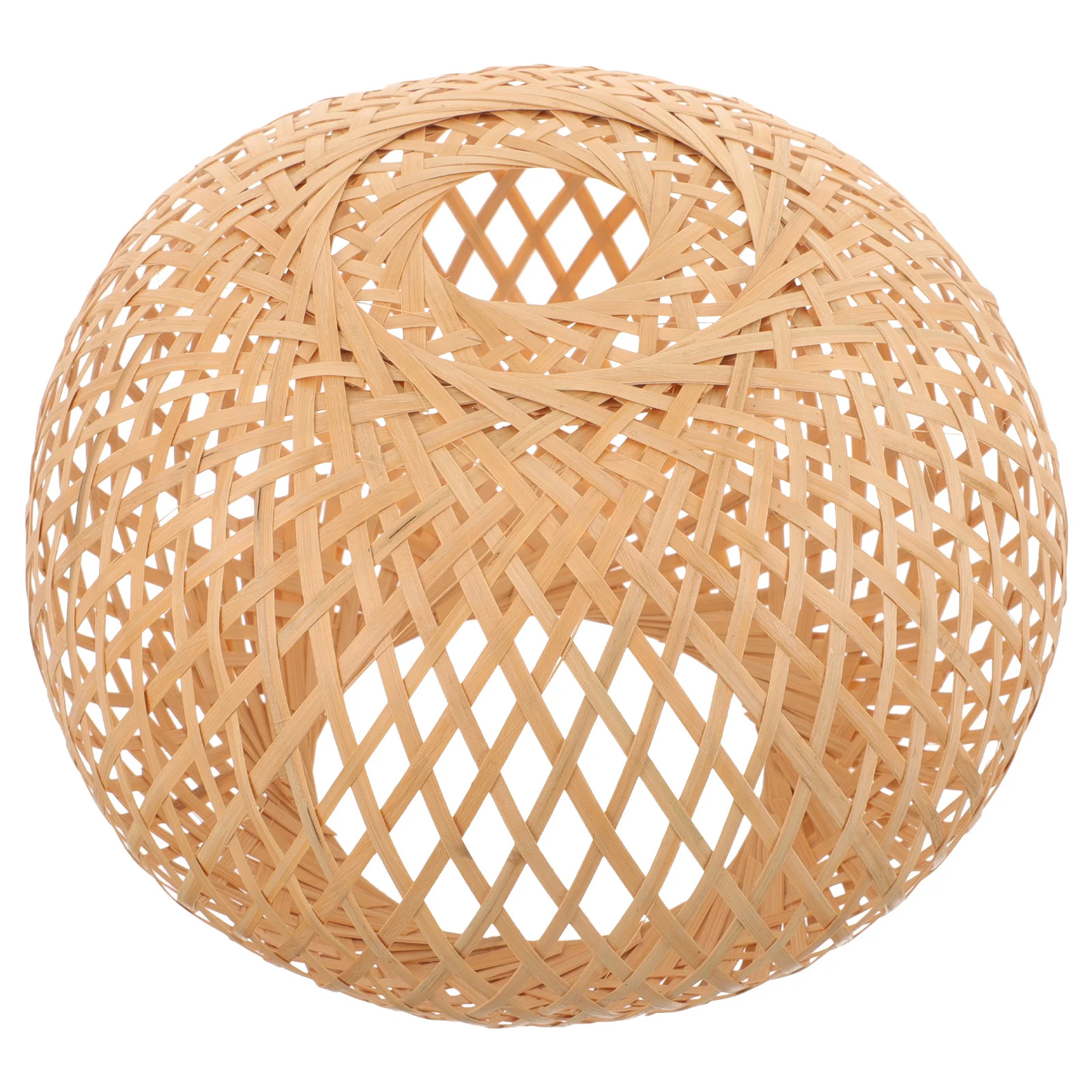 

Bamboo Pendant Lamp Shade Woven Chandelier Cover Warm Diffused Light for Kitchens Bathrooms Offices Shopping Malls Decorative