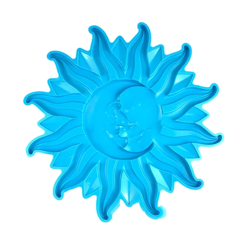 Stampo in silicone in resina specchio per stampo per colata epossidica a forma sole luna Art Craft Dropship