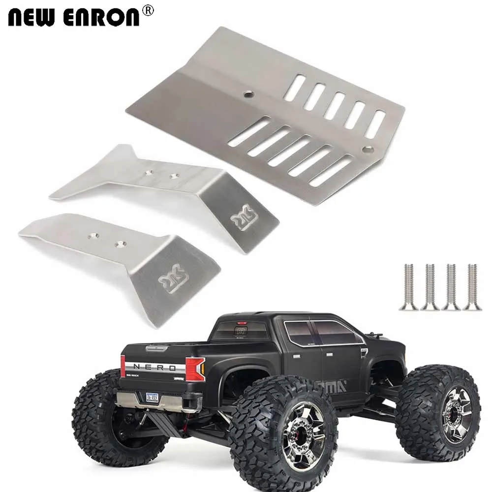 

NEW ENRON Stainless Steel Armor Chassis Guard Protector Skid Plate BRPA 1Set for RC Car 1/8 ARRMA NERO 6S BIG ROCK AR106017