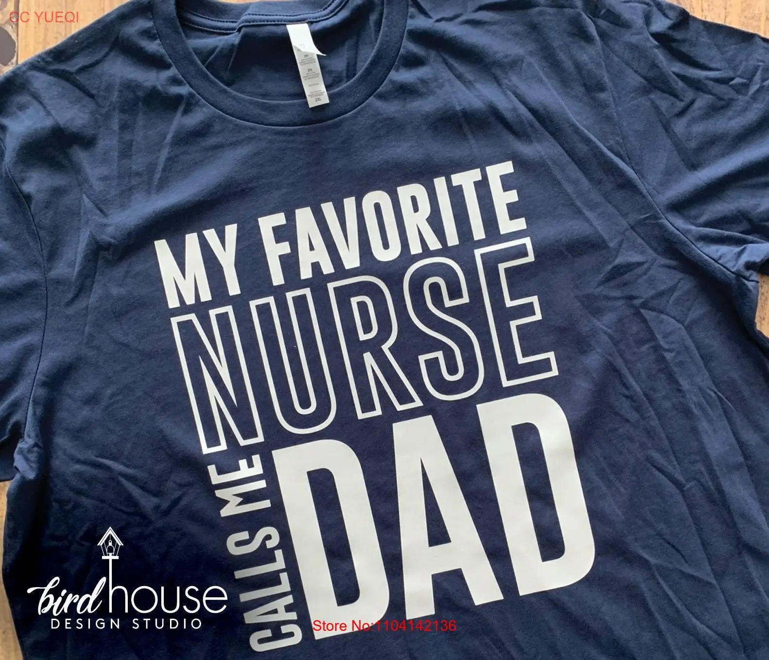 My Favorite Nurse Calls me Dad T Shirt Personalized PAPA Grandpa Abuelo Any Name Cute Fathers Day for Dads