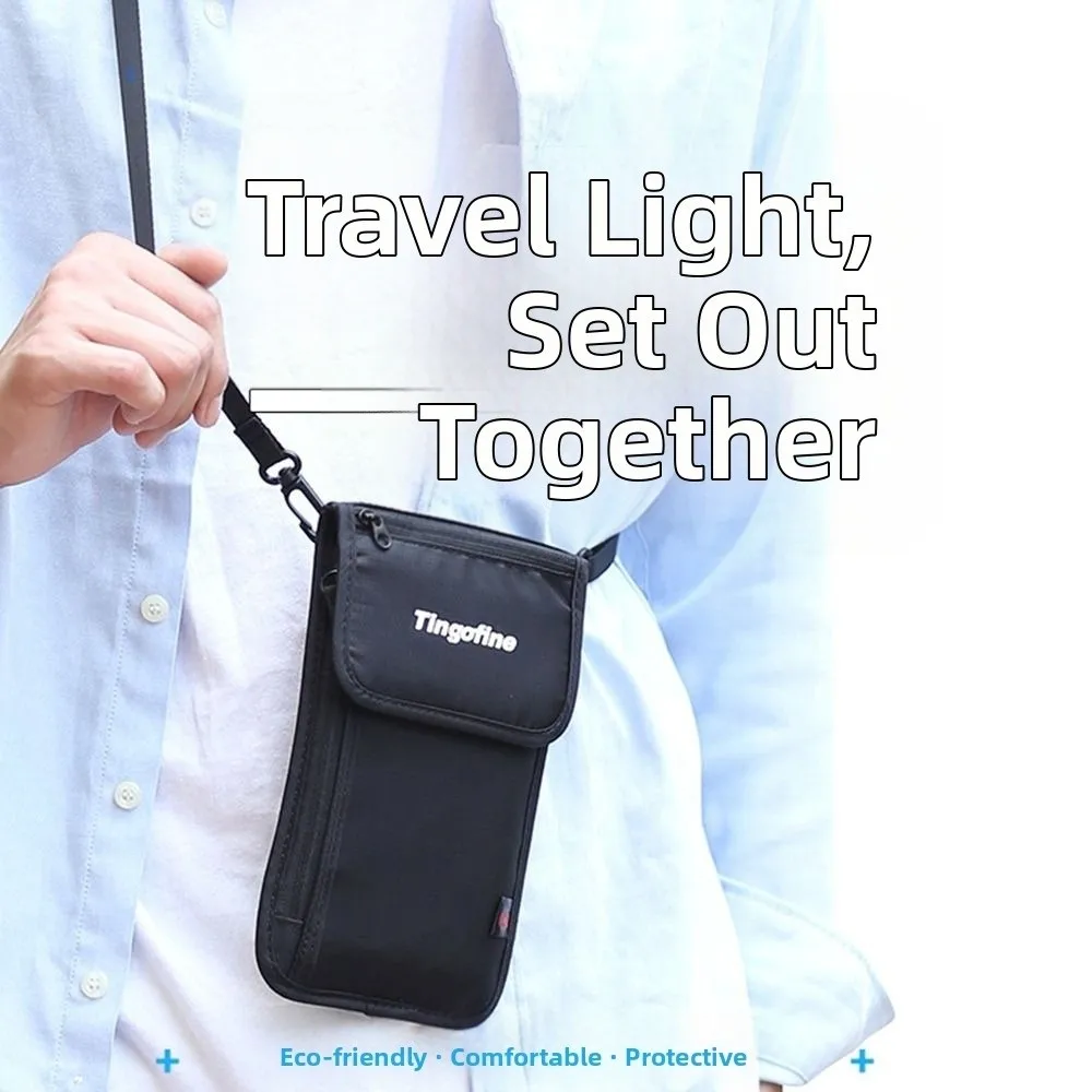 Anti-Theft Travel Document Card Bag Waterproof Adjustable Waterproof RFID Storage Bag Portable Nylon Family Passport Holder