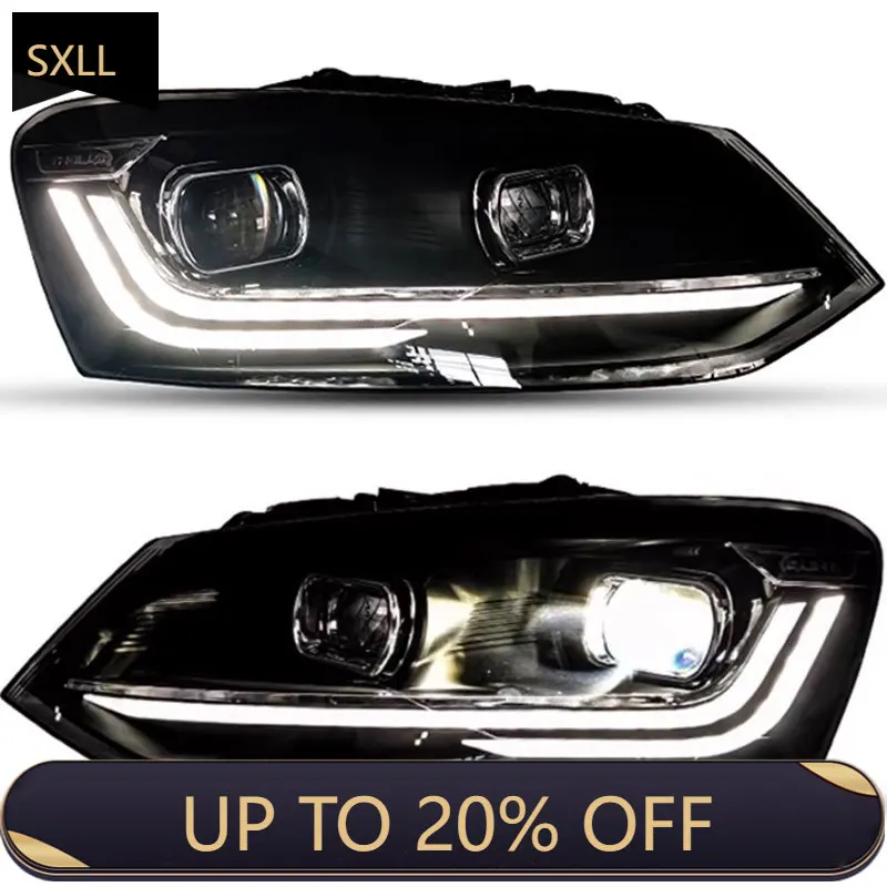 

SXLL подходит для линз проектора фар 2010-2017 Vento, фары с динамическим сигналом, светодиодные фары Drl, автомобильные аксессуары