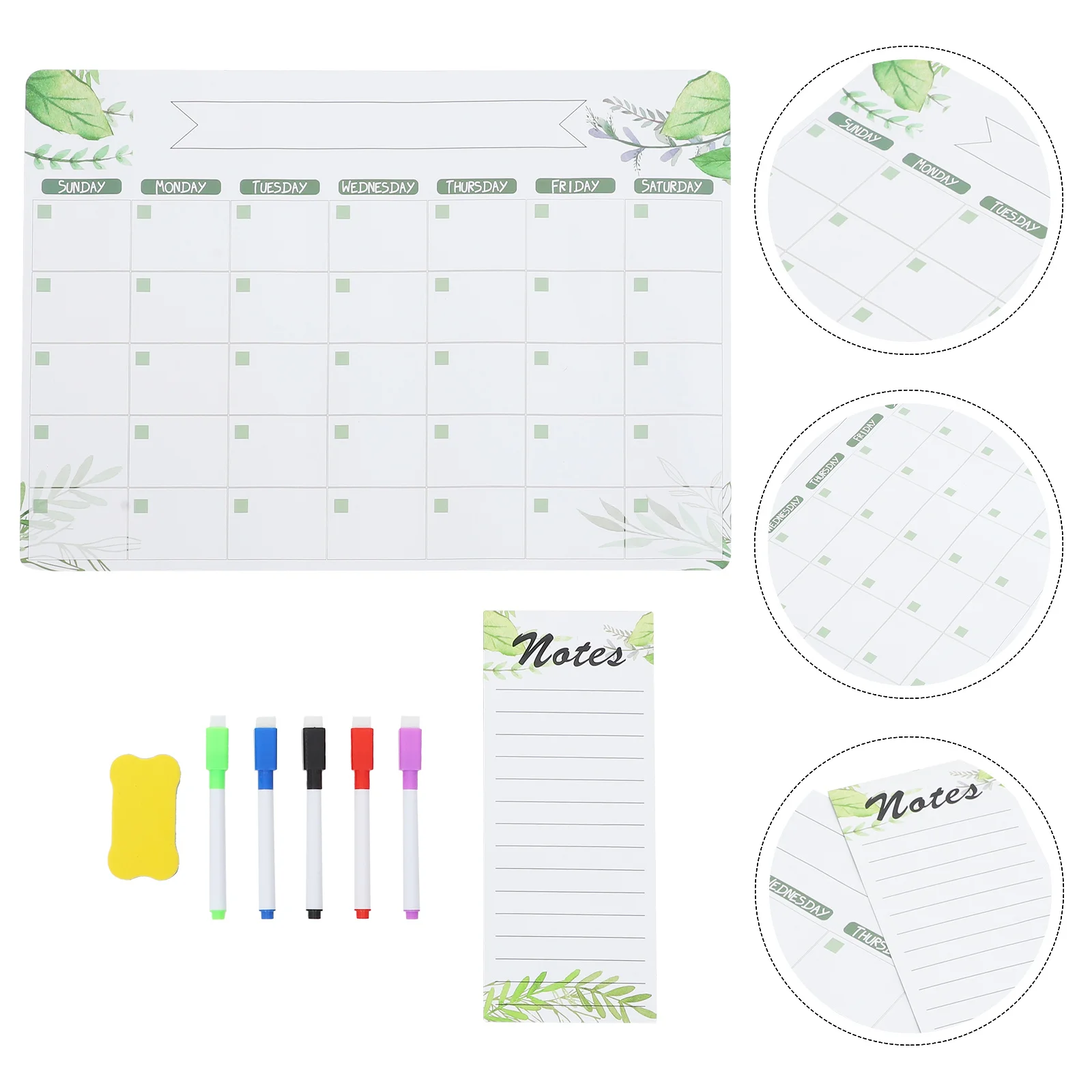 

1Set Fridge Magnetic Dry Erase Whiteboard Schedule Calendar Reminder Planning Message Board Fridge White Board