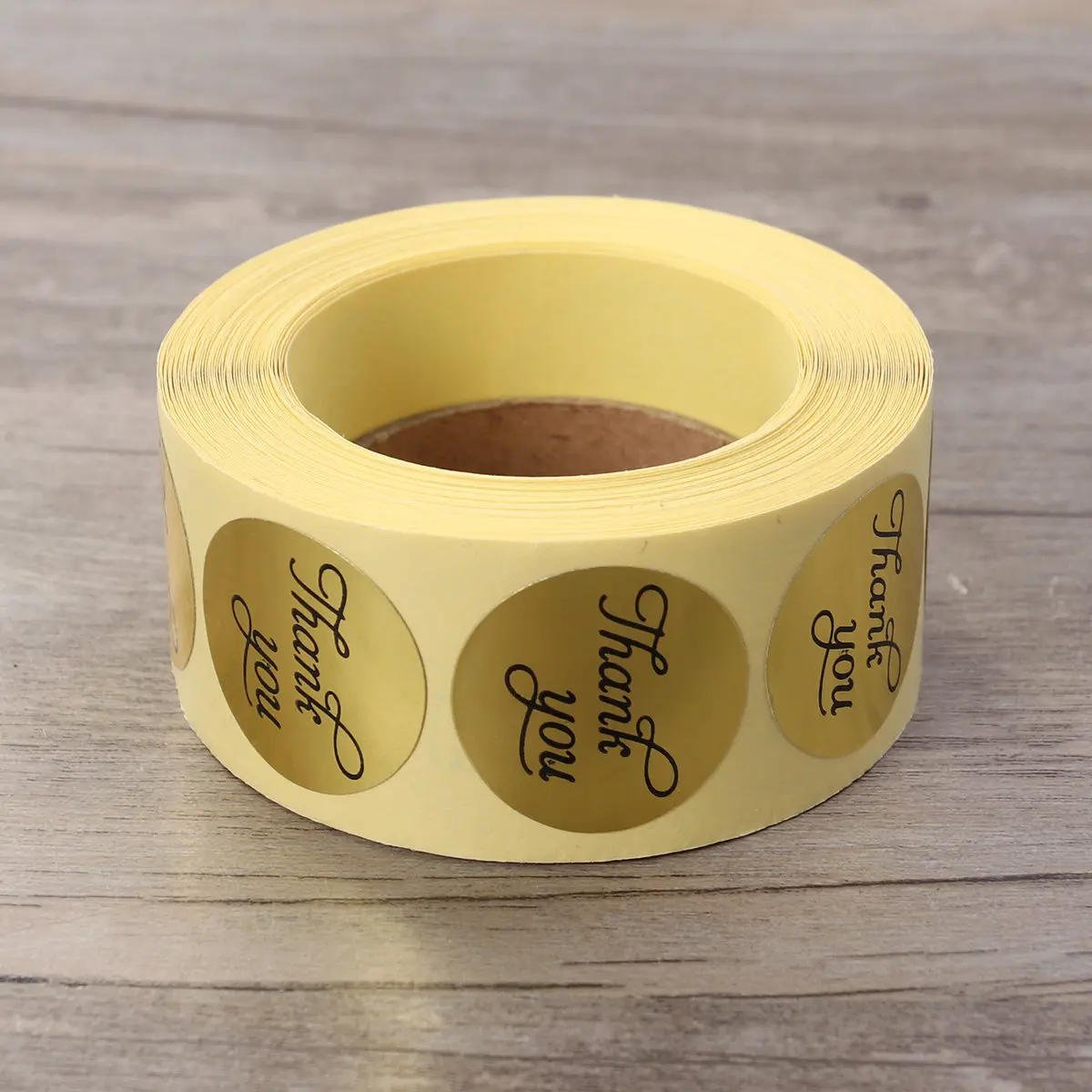 

500 Round Thank You Stickers Rolls Self-Adhesive Stickers for Festival Thanksgiving Candy Biscuit Bag Decoration