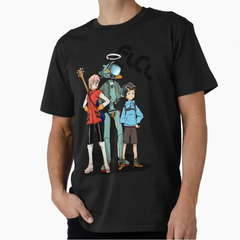 

The 3's FLCL Manga Gift t shirt for Anime lover Fooly Cooly Graphic shirts Y2K clothes All size Tops Jpana Cartoon tee