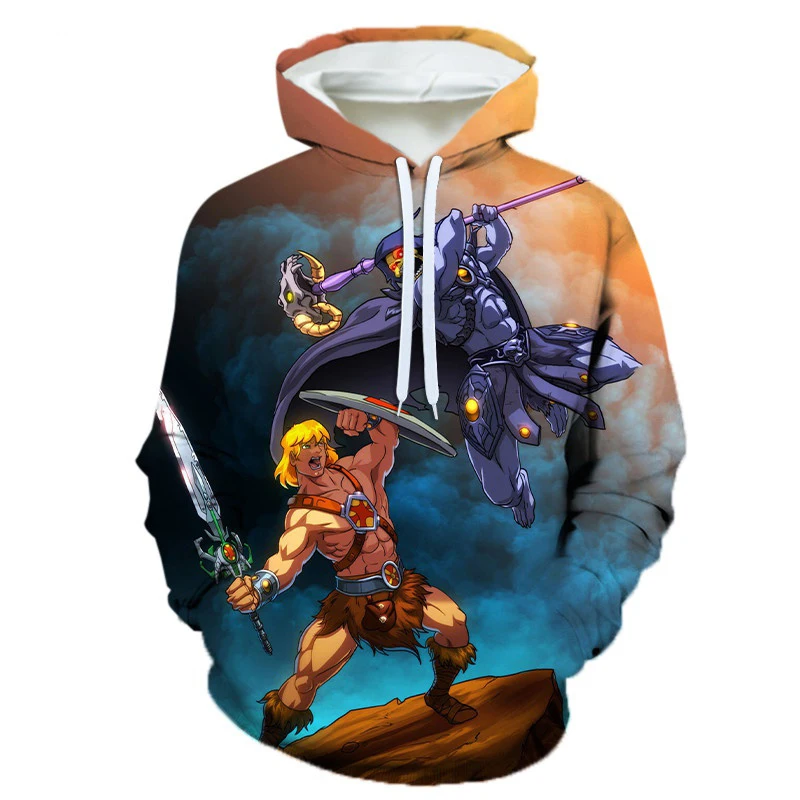 He Man And The Masters of The Universe Hoodies Anime 3D Printed Men Women Sweatshirts Oversized Hoodie Kids Pullovers Tracksuits