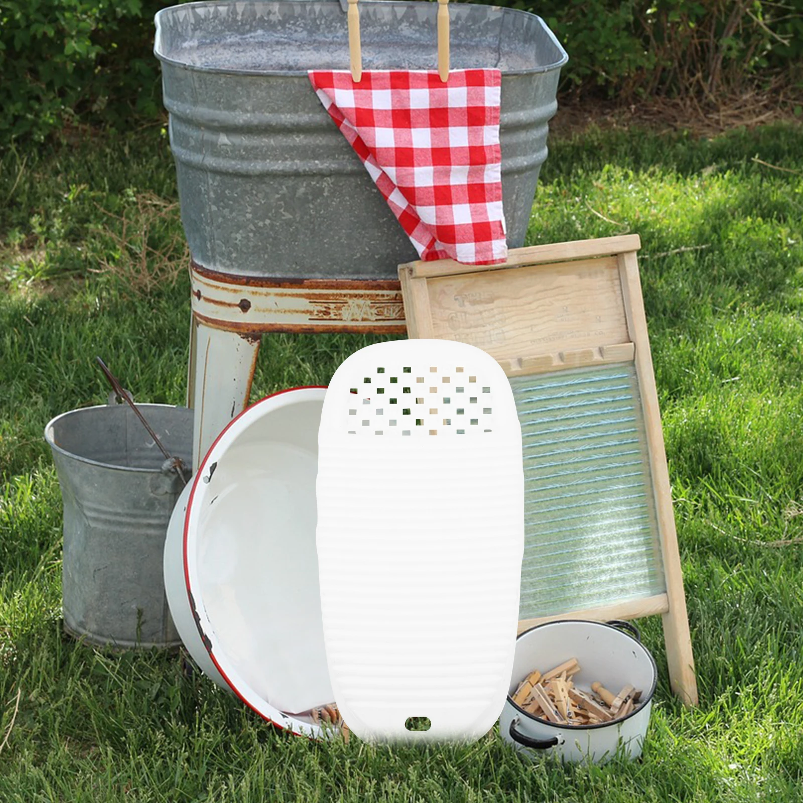 

Plastic Washboard For Laundry Clothes Washing Board Hand Cleaning Tool Nonslip Portable Travel Washboard Home Use Mini