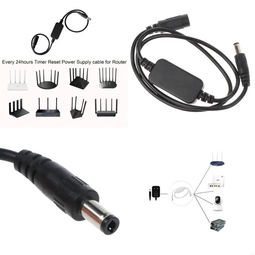 103F 5V-15V 5.5x2.1mm 24 Hours Timer Reset Automatic Power Cable for Modem