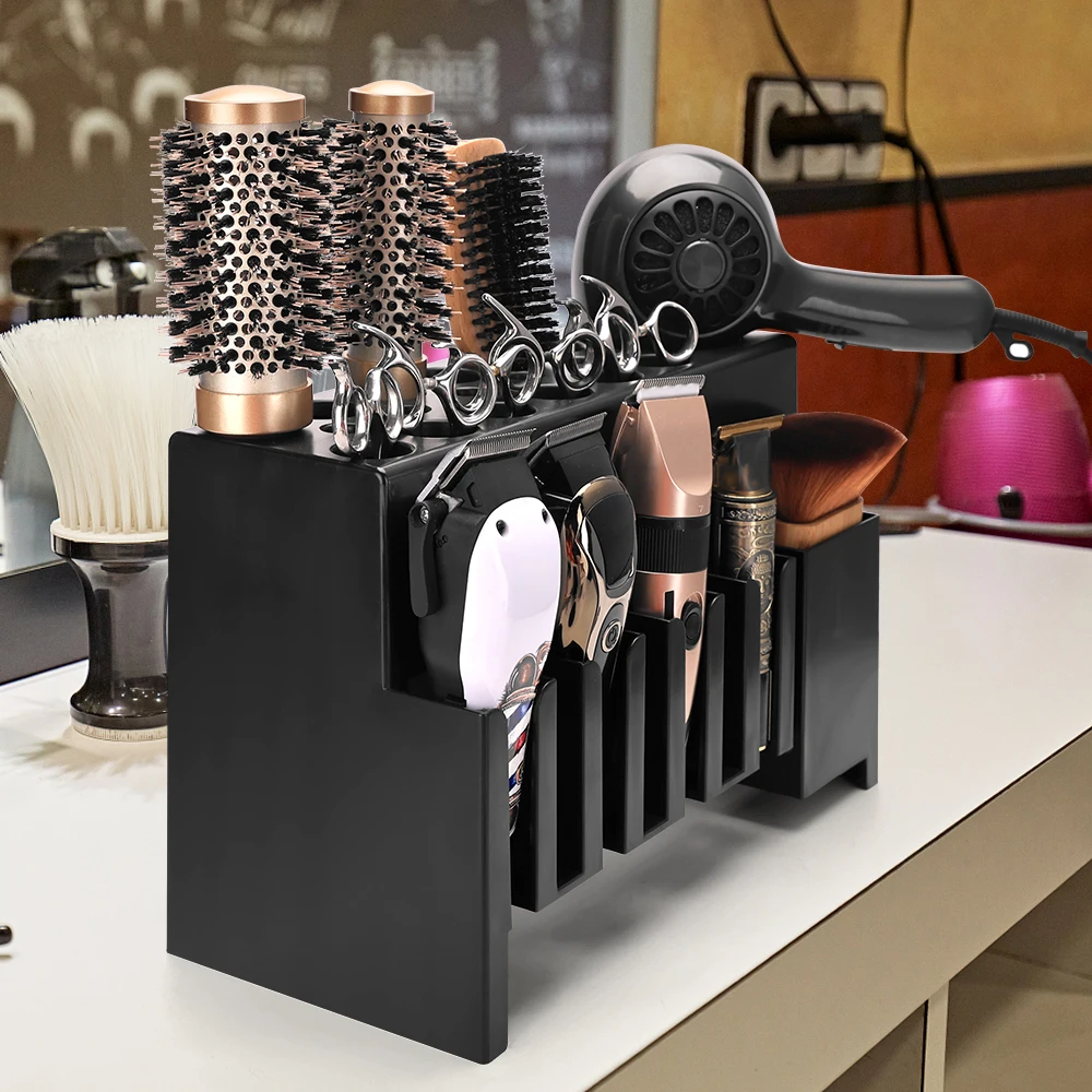プロの壁掛けバリカン & コーム大容量オーガナイザー: 安全な保管、理髪店用の簡単にアクセスできるツールホルダー理髪店の保管ツール