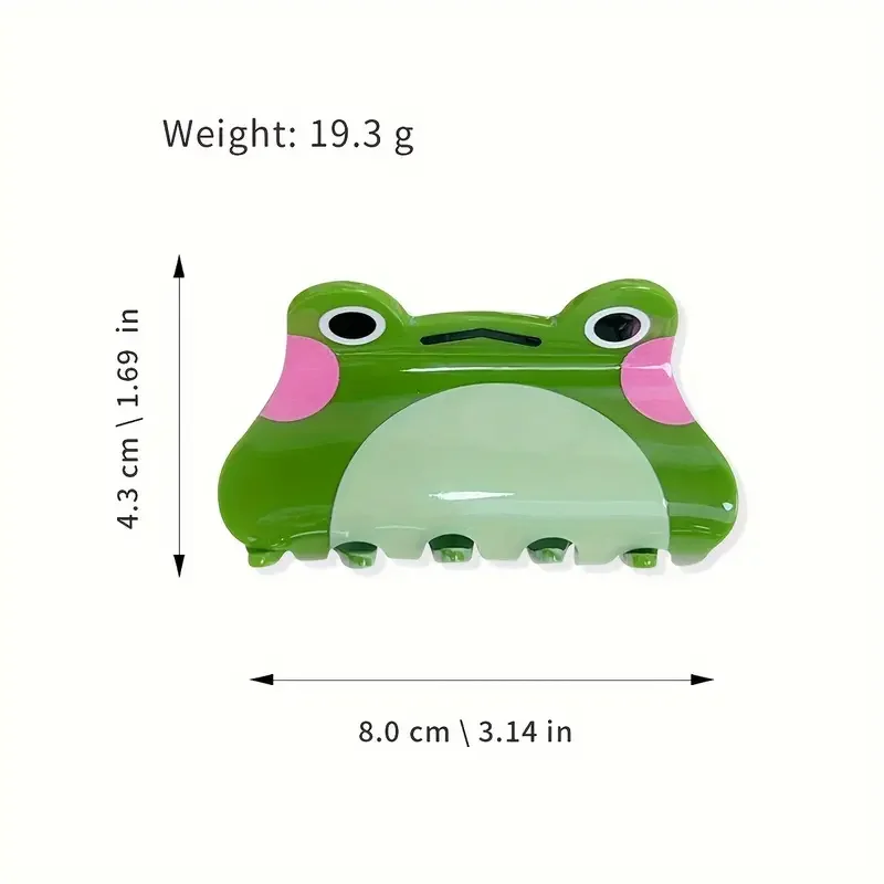 Frog Hair Claws Fun Frog Acetate Hairpin Hairpin Personalized Design Hairpin Hair Accessories Women Girls 2024 Fashion Hairpin