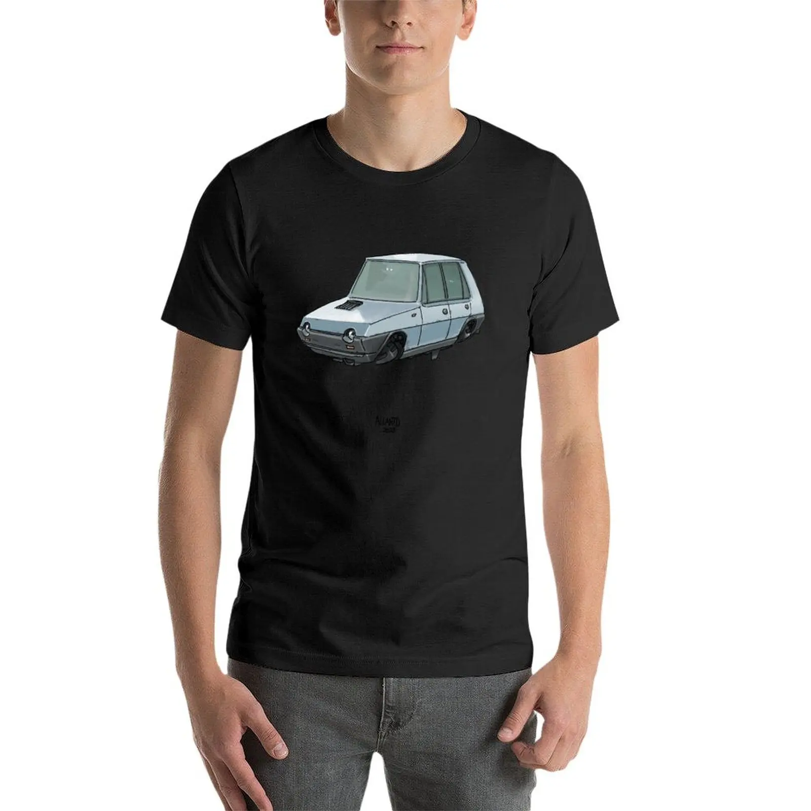 T-shirt Sit Rithm de la série rétro de voiture volante pour hommes, vêtements d'anime, t-shirts College d'animaux pour garçons