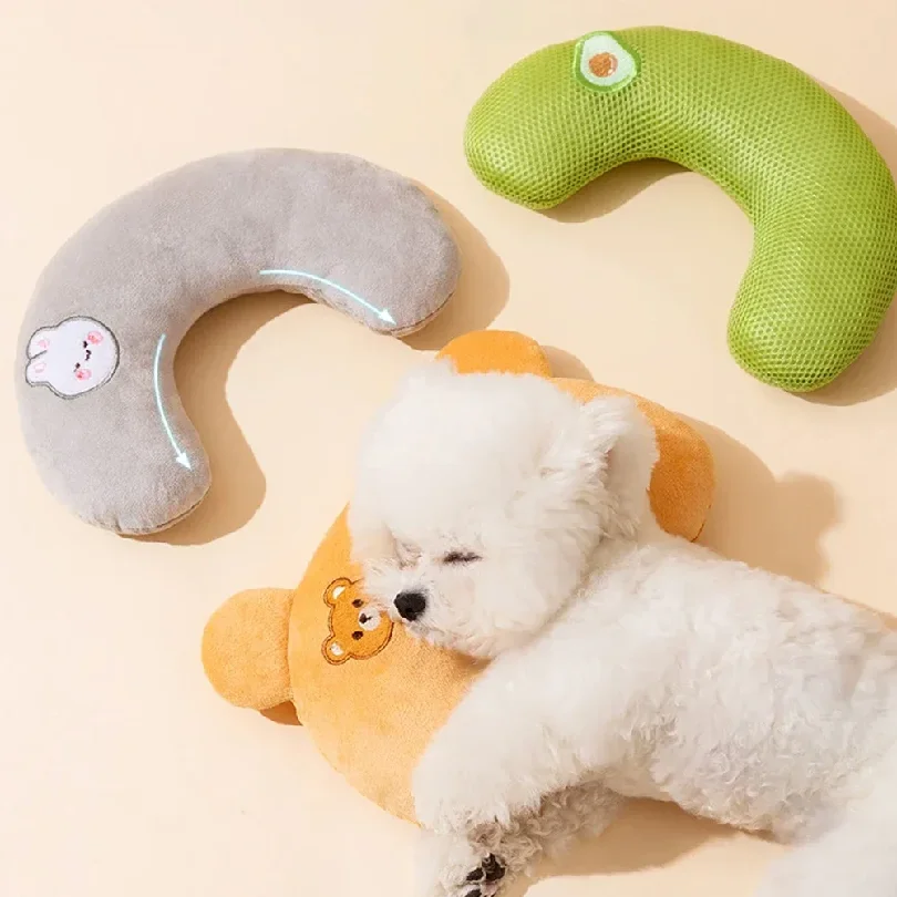 

Cute Pet Little Pillow U-Shaped Neck Protector Deep Sleep for Puppy Kitten Pillow Dog Cat Headrest Sleeping Pillow Pet Supplies