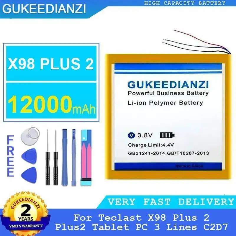 

Laptop Battery For Teclast X98 Plus 2 Plus2 Tablet PC 3 Lines C2D7 12000Mah Reliable Power Supply Stable