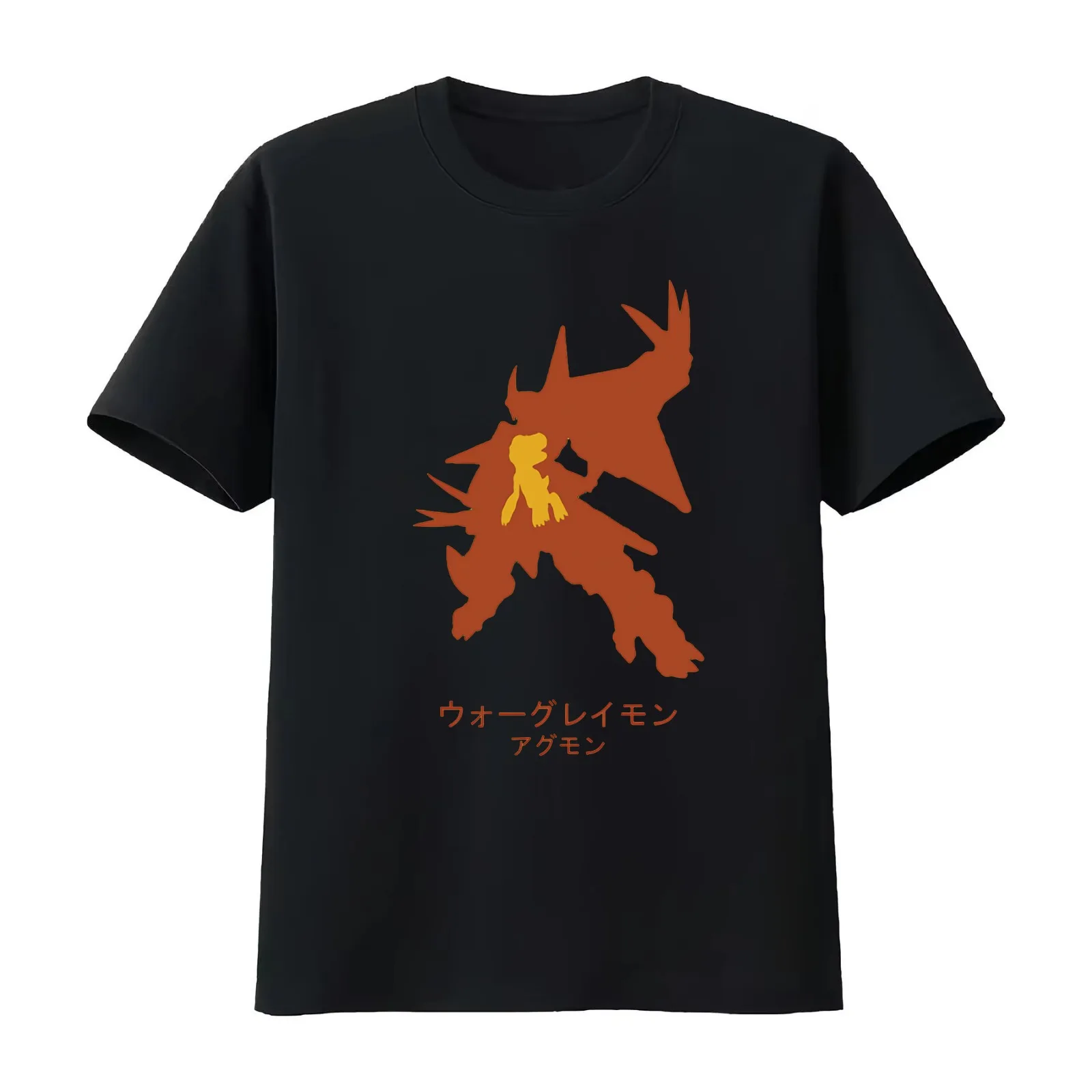 Agumon Siluet Mega Digimon T-Shirt Summer Casual Cotton Tee Oversized Streetwear Tops Vintage Graphic Print Unisex Men Women