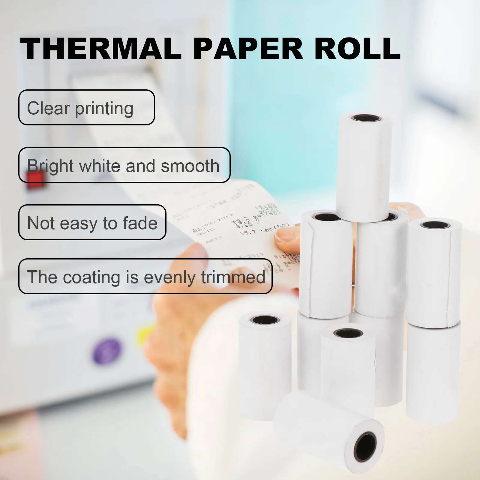 

10 шт., рулон термобумаги Pos 80 мм х 60 м для принтера кассового аппарата, рулоны термобумаги, супермаркет, ресторан, офис, использование