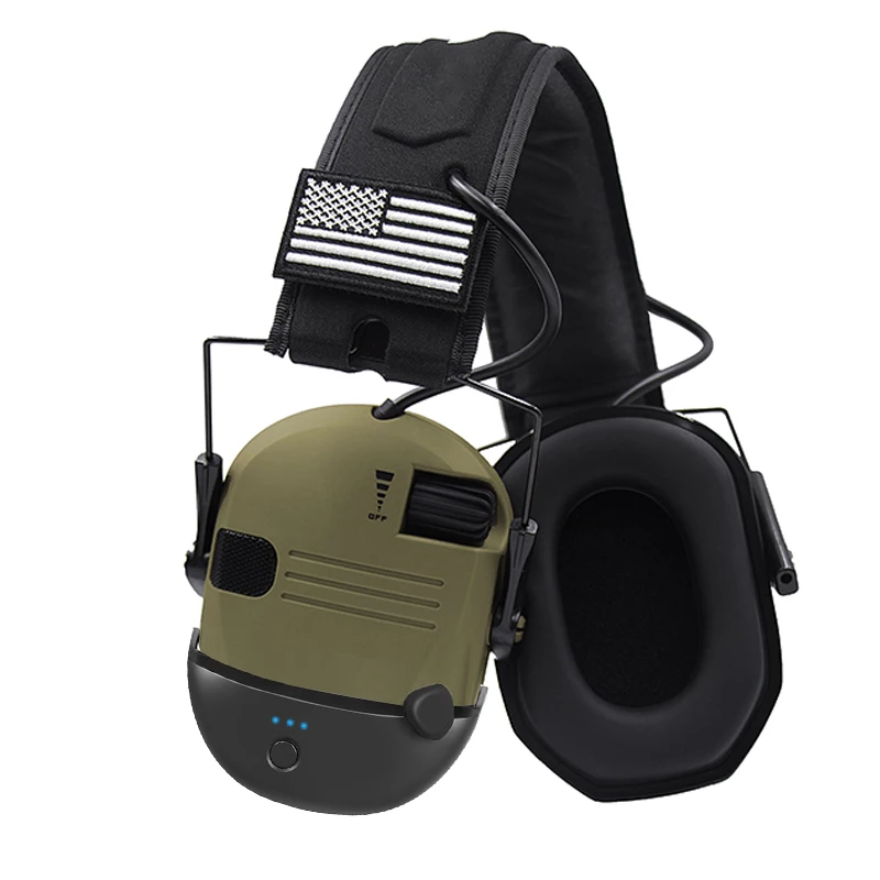 Bluetooth 5.1 Anti-noise Shooting Headset Electronic Shooting Earmuffs Hunting Tactical Headset Hearing Protection Earmuffs