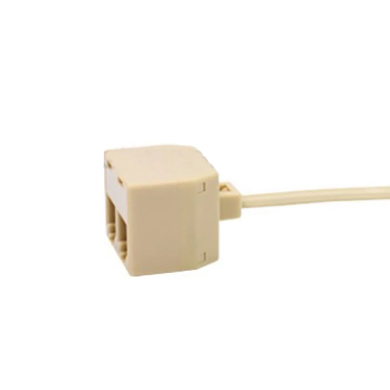 RJ11 6P4C 1 إلى 2 سلك محول الهاتف إيثرنت محول الحبل الثابت ذكر إلى أنثى التوصيل فاصل 1 في 2 خارج كابل الخائن