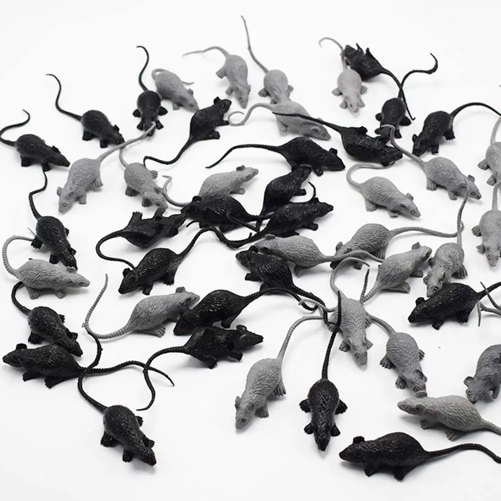 

6Pcs Realistic Terror Mini Mouse Black Grey Small Fake Mouse Prank Halloween Party Joke Scare Fun Halloween Joke Prank Model