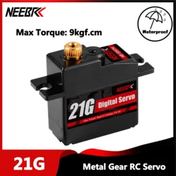 NEEBRC 21G Metal Gear Waterproof Mini Micro Servo for 1/14 1/16 1/18 Scale RC Car Dron Boat Hyper Go 14209 14210 MN99S MN82 MN78