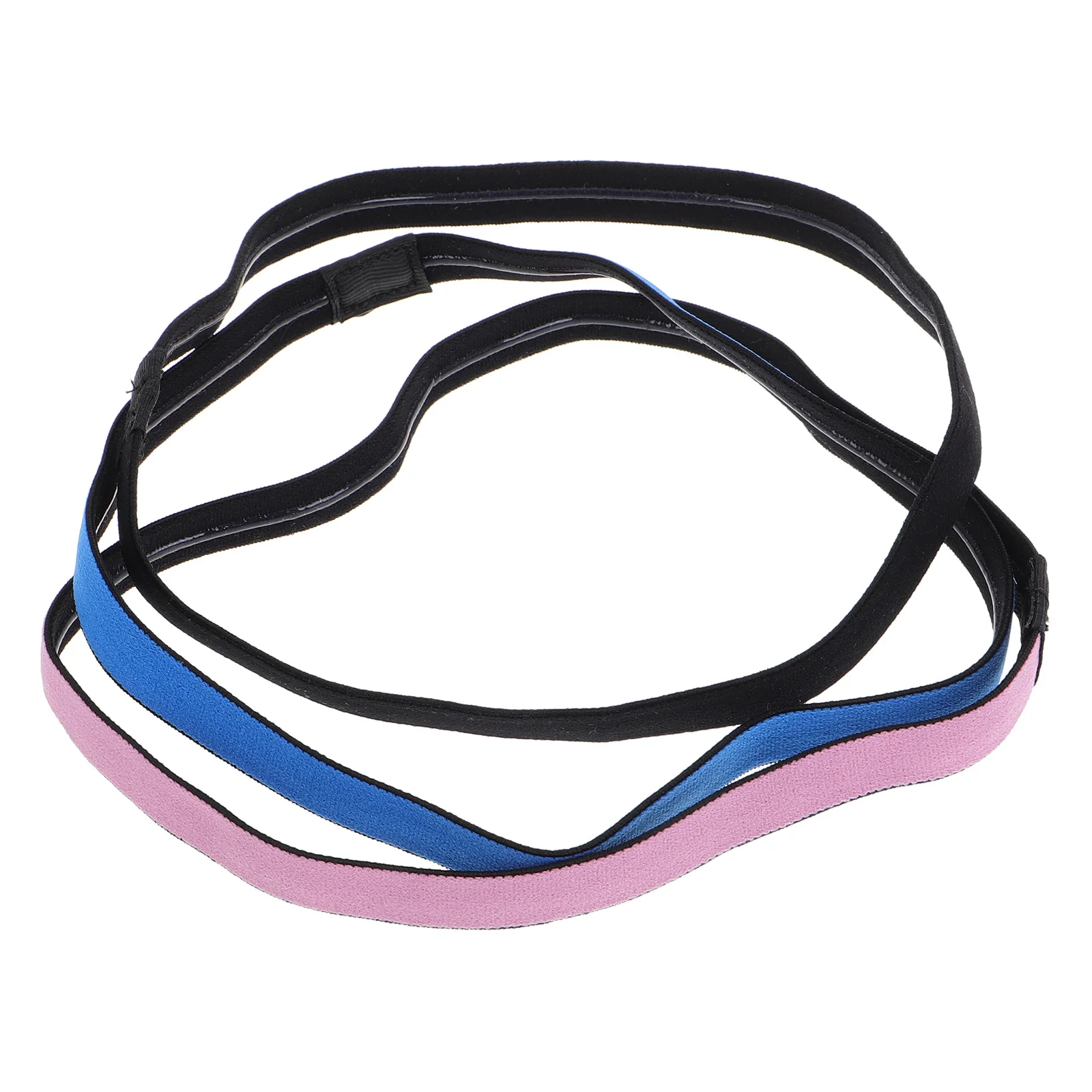 3 قطعة رقيقة مطاطا عصابات رأس رياضية نونسليب امتصاص العرق بسط الجري اللياقة البدنية عقال للرجال النساء الأسود الكاراتيه عقال