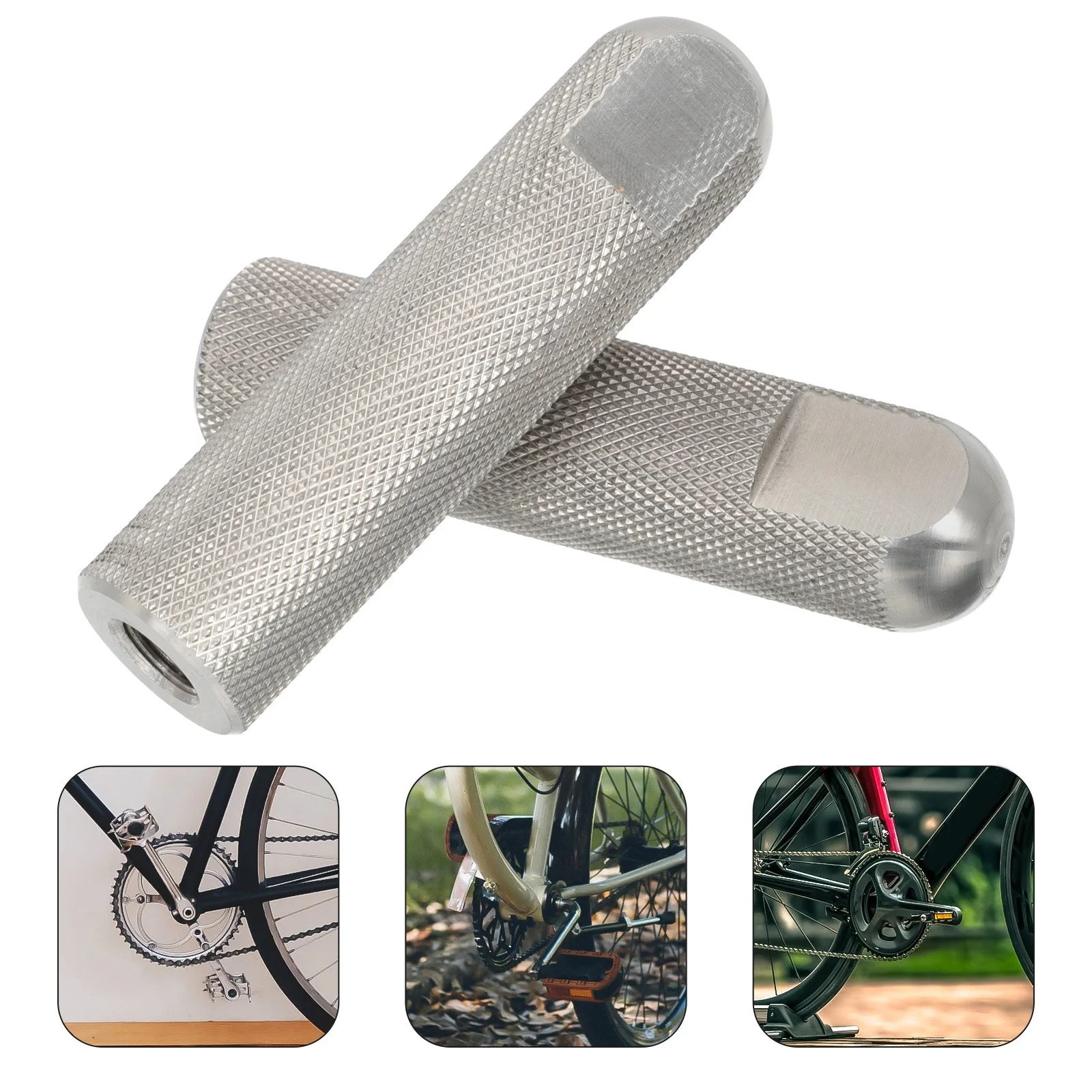 

1Pair Mountain Bike Pegs Stainless Steel Rear Pedals Durable Anti-Slip Bike Accessories Cycling Rear Foot Pegs Practical and