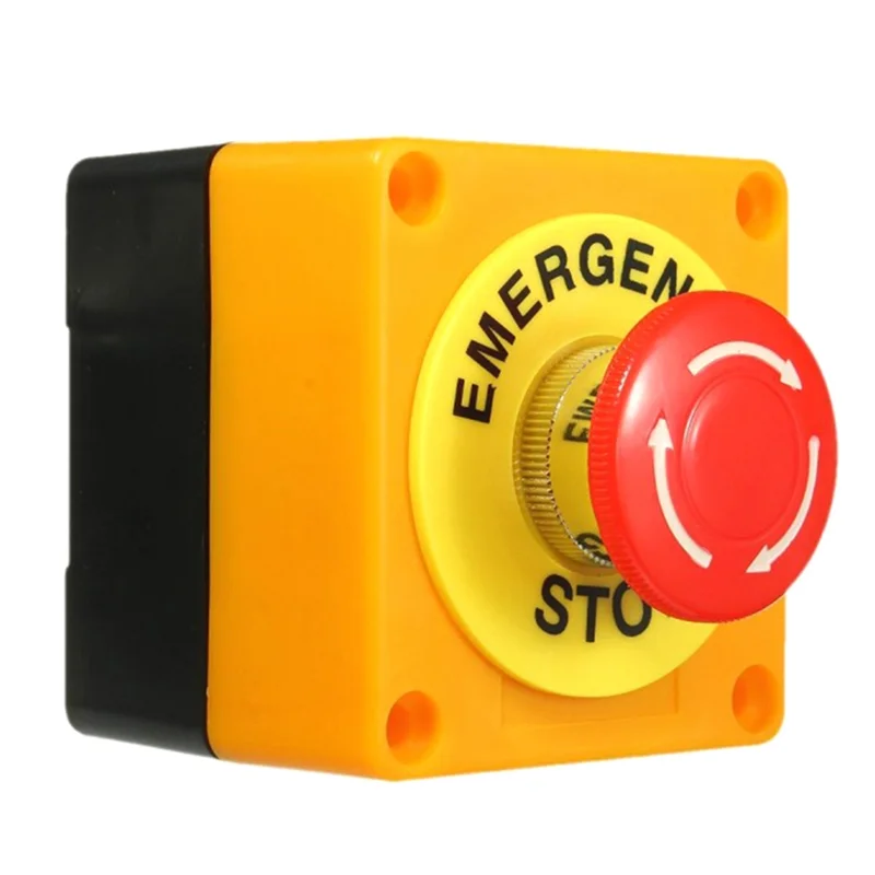 2PCS LAY37-11ZS Elevator Freight Elevator Emergency Stop Button Switch Box Emergency Stop