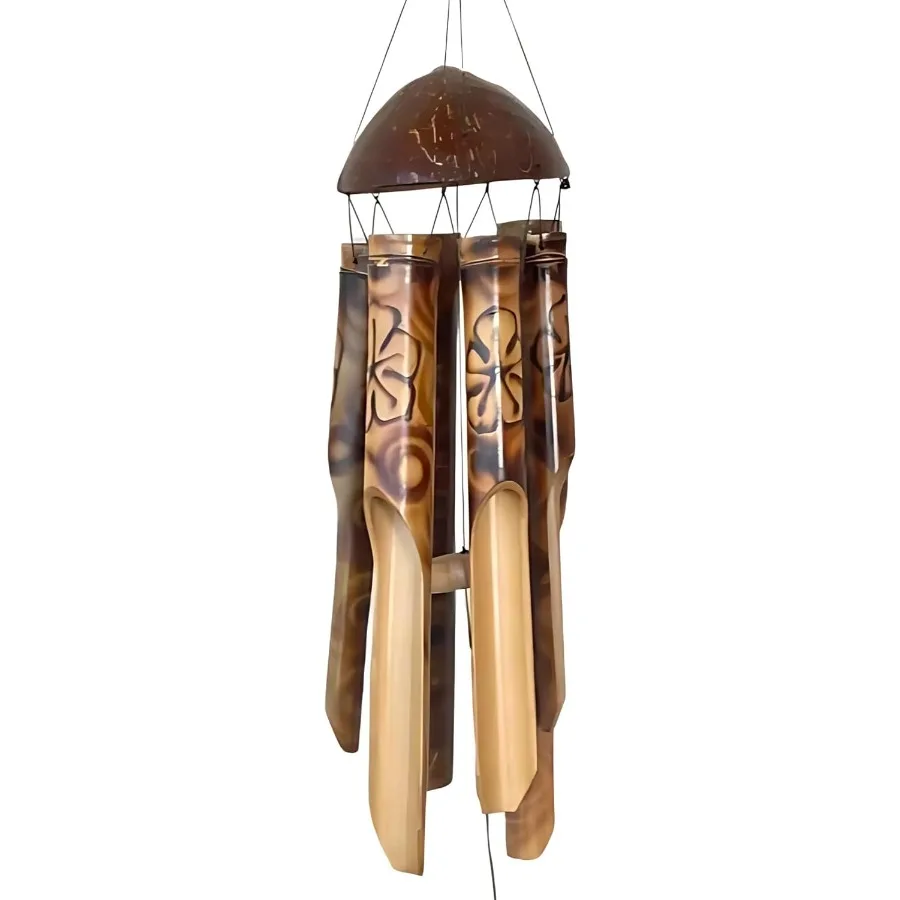 

Bamboo Wind Chimes for Outside Ideal Gifts for Women Wooden Wind Chimes for Outside Wood Chimes for Outdoors Beach Windchimes B