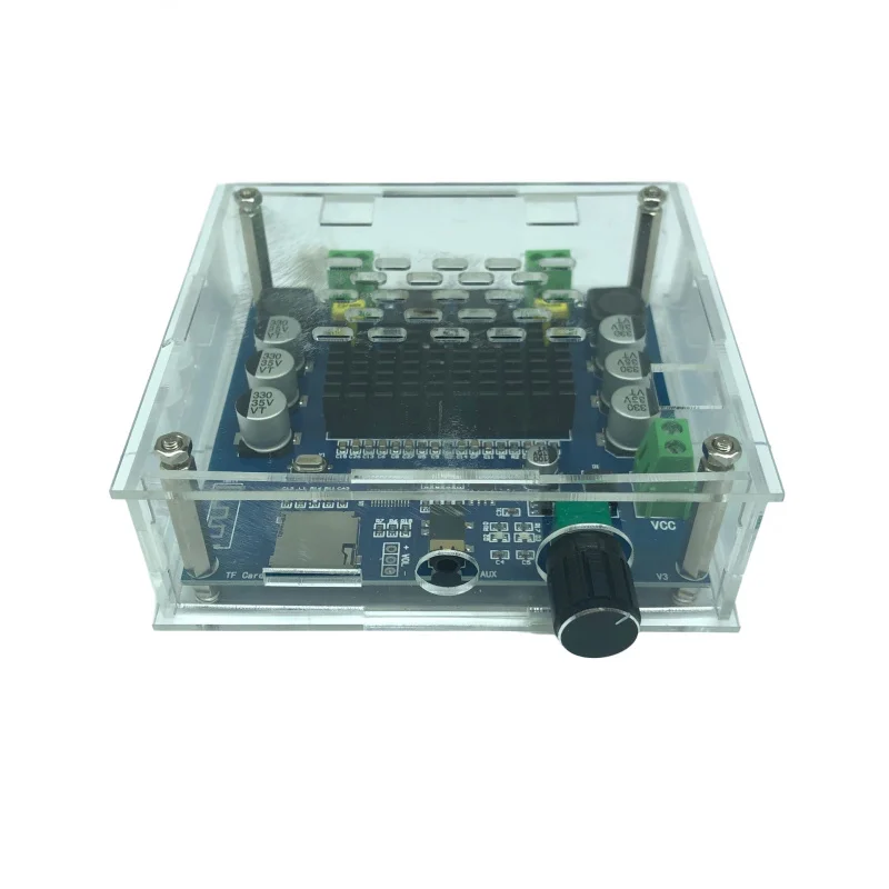 

Digital Bluetooth Amplifier Board Ultra Distance SupportAUXOn-Board PotentiometerTDA7498Double100W＋Shell