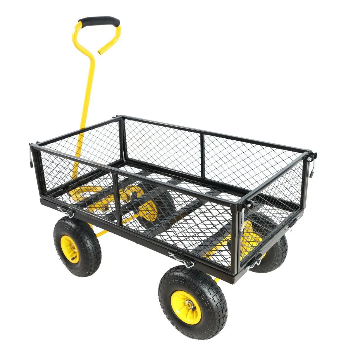 Tool cart, trolley, flatbed truck, trailer, slot car, foldable network car, side gear removable grid, silent pull cart