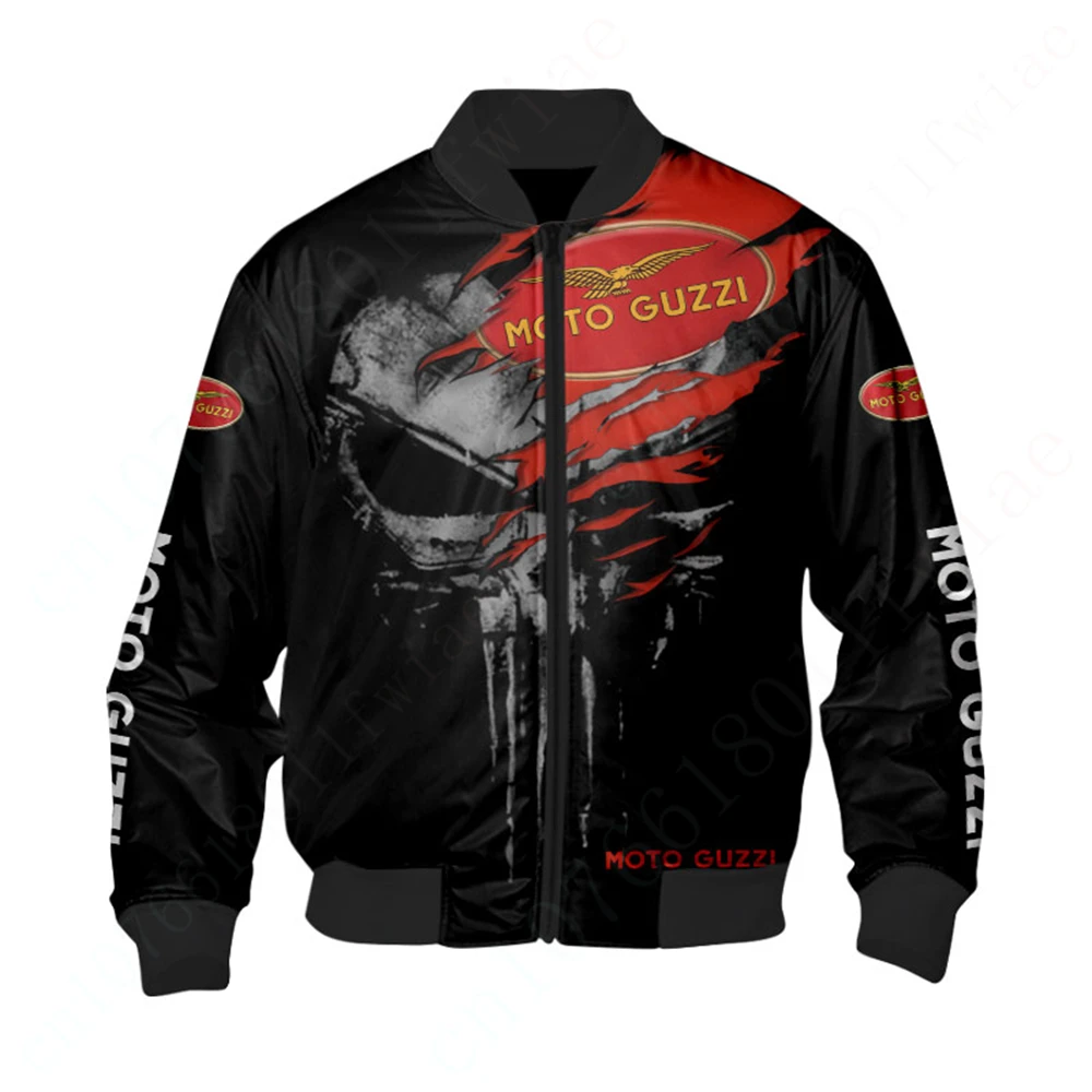 

Moto Guzzi Bomber Jacket Jackets For Men's Clothing Thick Coats 3D Windbreaker Harajuku Parkas Techwear Baseball Uniform Jacket