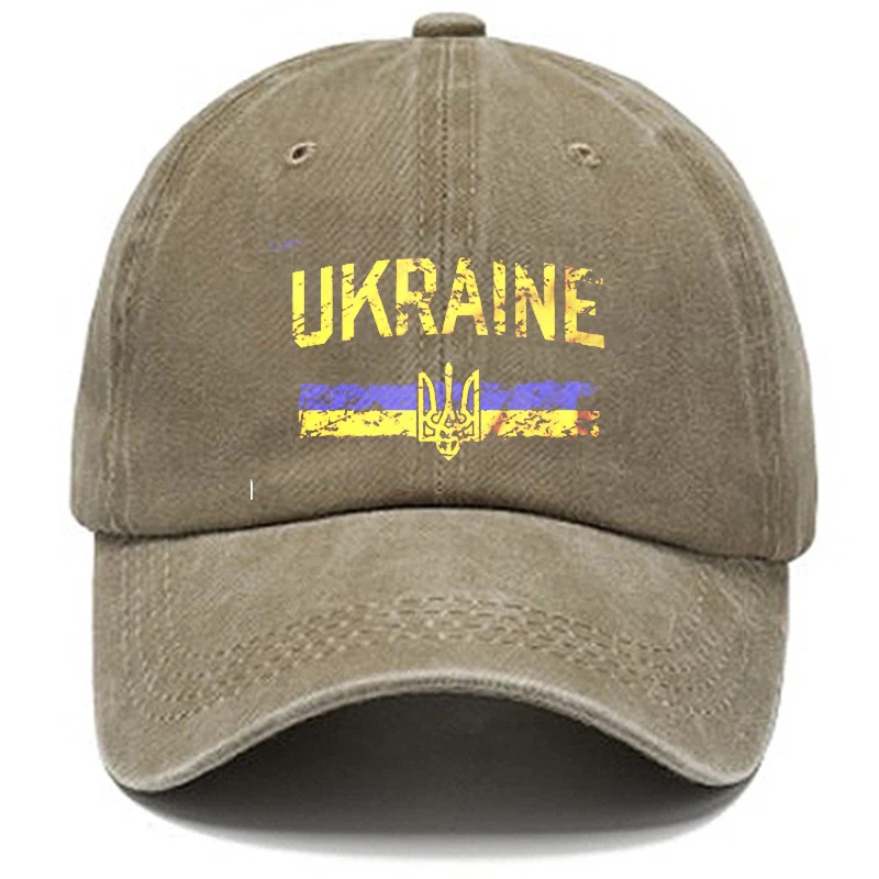 New Ukrainian Symbol Badge Cap Sun Visor Ukraine Emblem Flag Hip Hop Caps Cowboy Hat Peaked Hats Adjustable Outdoor Baseball Hat