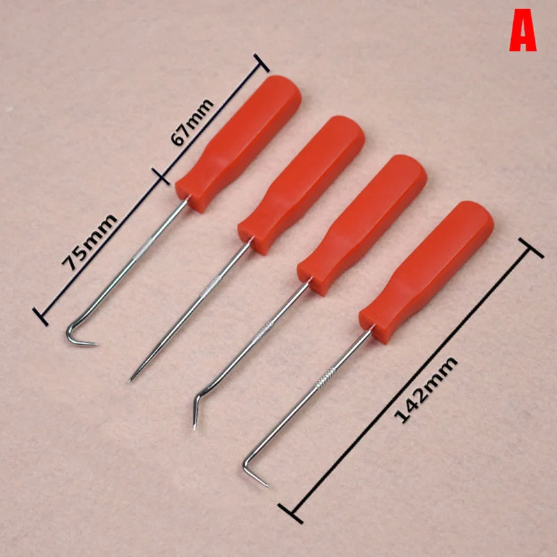 4Pcs/set Car Auto Vehicle Oil Seal Screwdrivers Set O Ring Gasket Puller Remover Pick Hooks Multifunction Tools