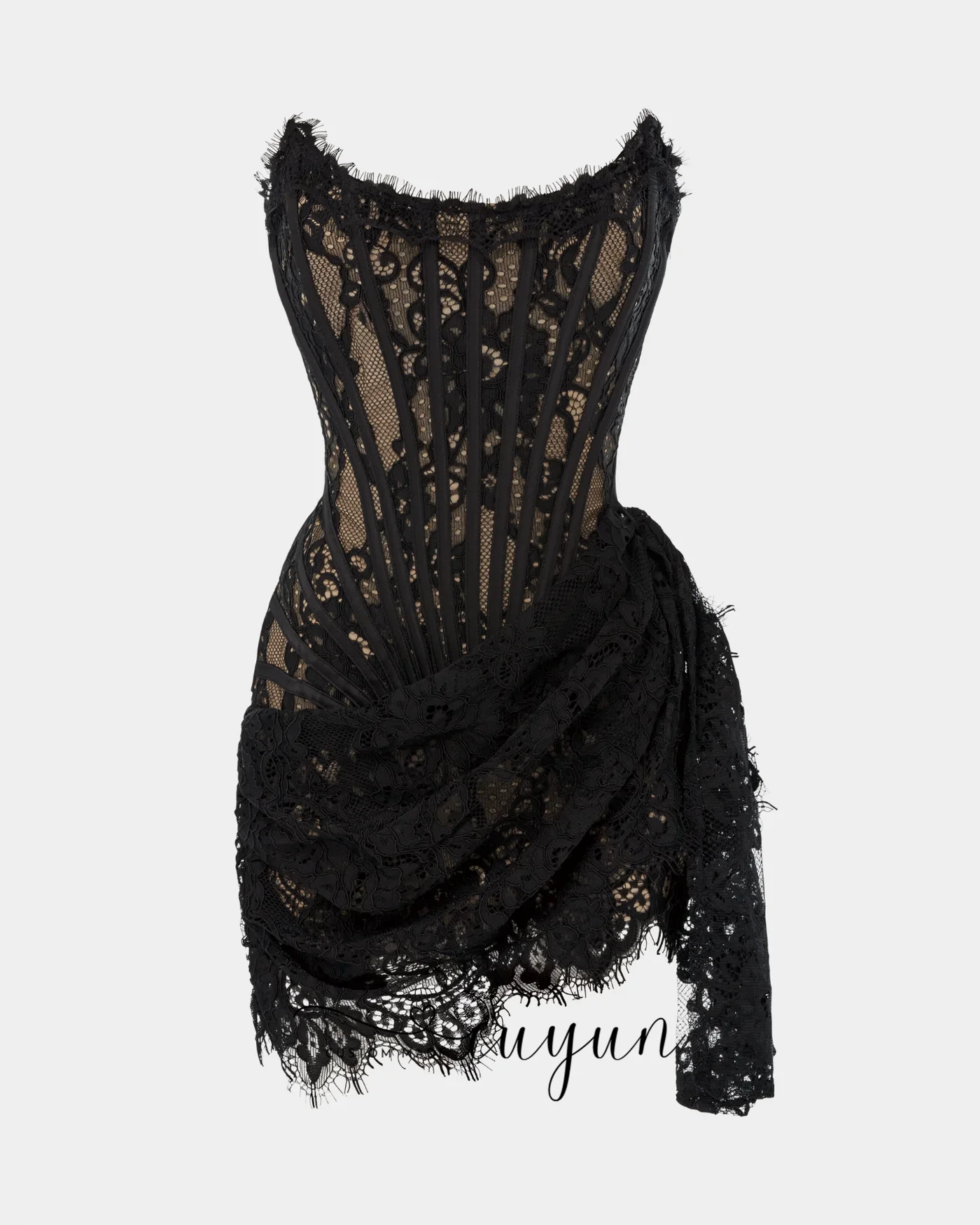 CUYUN Customized Birthday Dresses luxury 2026 Women's Dress Lace Patchwork Elegant Evening Gowns Spring Prom Gown
