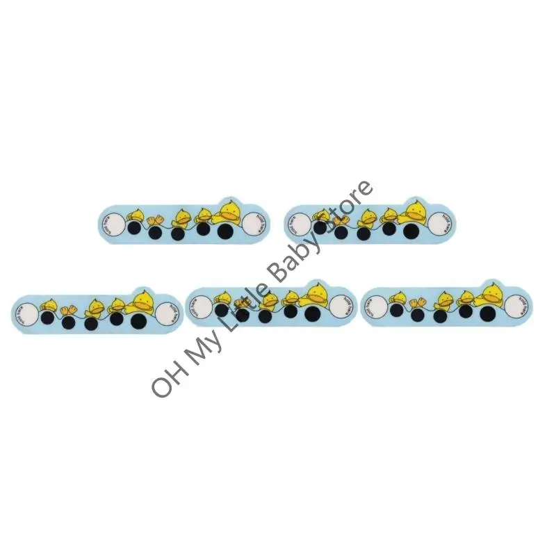 

M76C детский монитор температуры лба полоски милые животные наклейка на лоб лихорадка 5 шт.