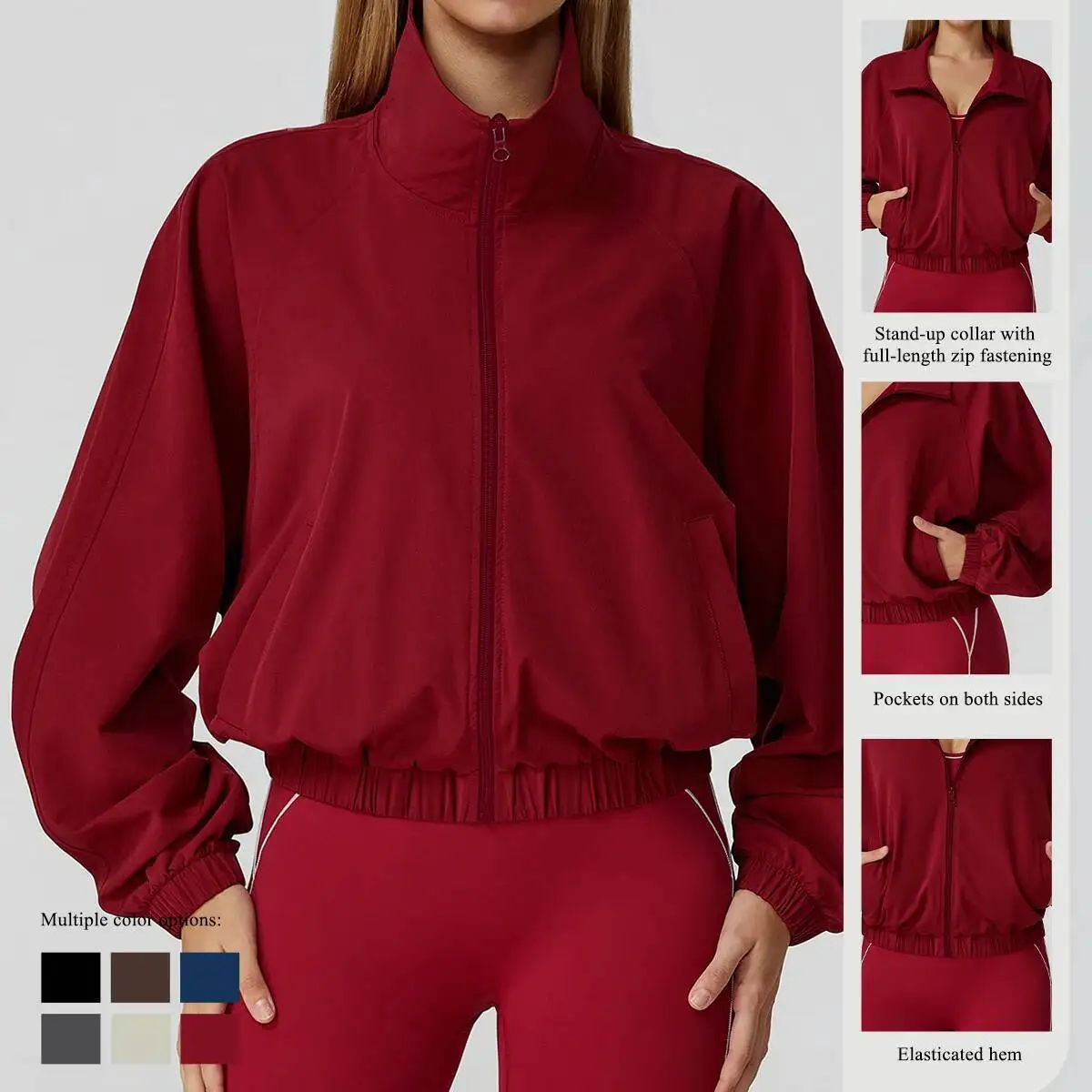 

Women Sports Jackets Sporty Sweatshirts Gym Sportswear Female Windproof Outdoor Running Fiess Long Sleeve Yoga Coat