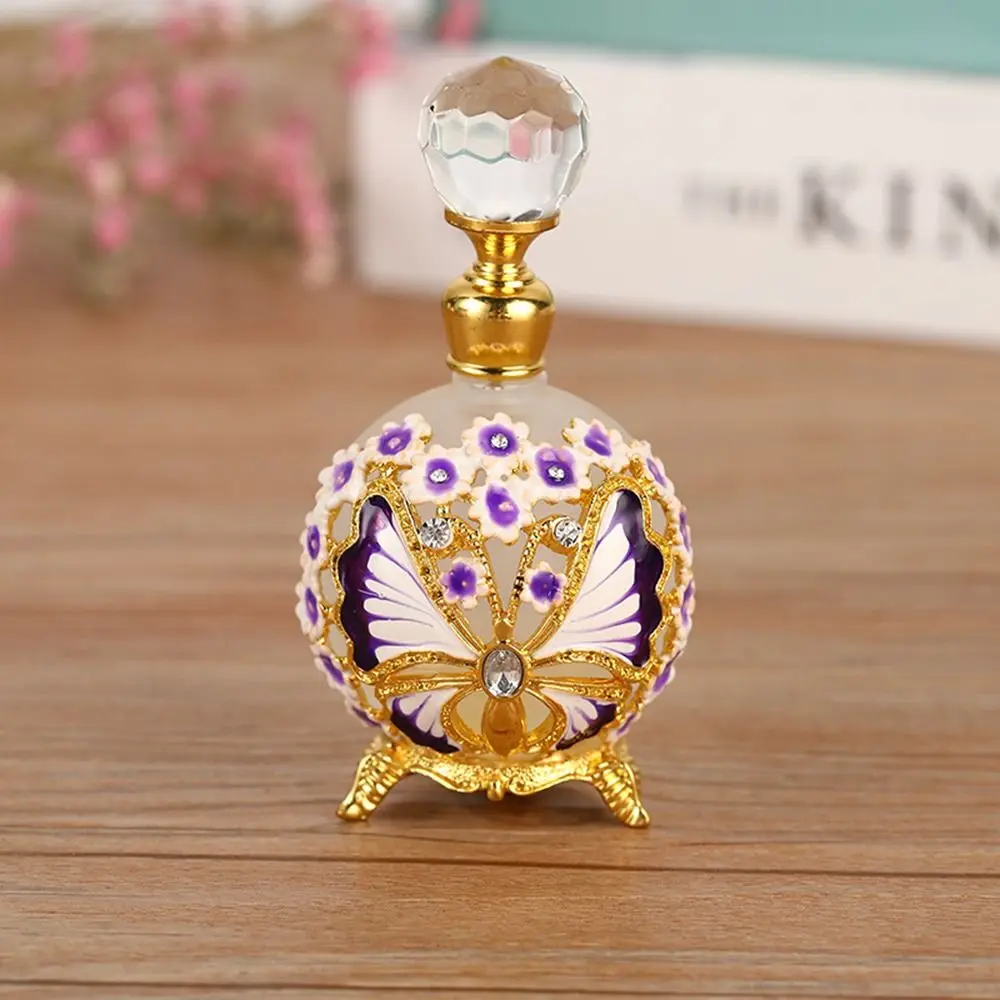 1pcs 25ML Butterfly Blossom Sweetheart Perfume Essential Oil Round Ball Bottle Dubai Glass Cosmetic Fragrance Bottle