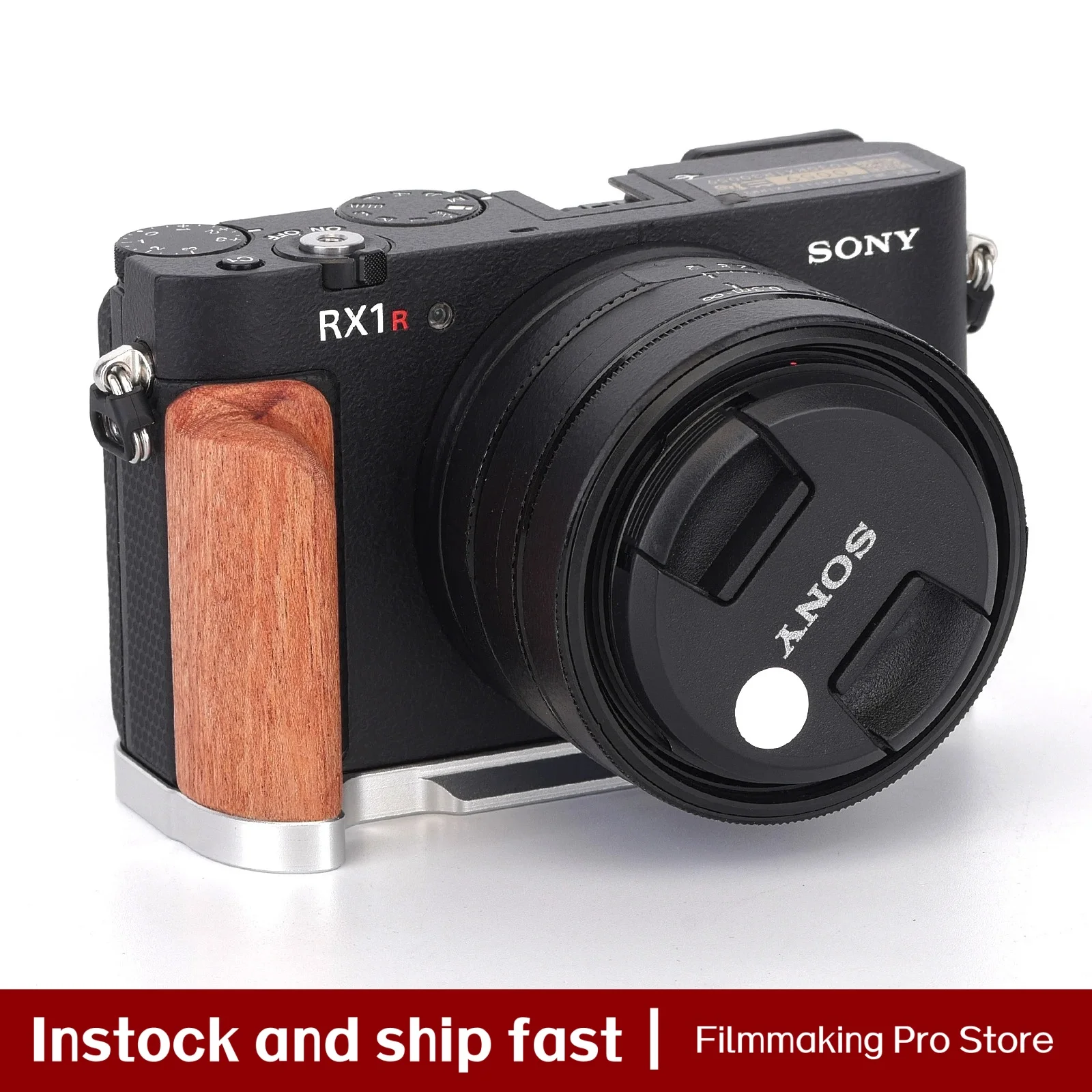 Fittest Handgrip Quick Release Base Plate Wooden Handle Exclusively for Sony RX1RIII RX1R3 Camera Arca Swiss Tripod Wood Grip