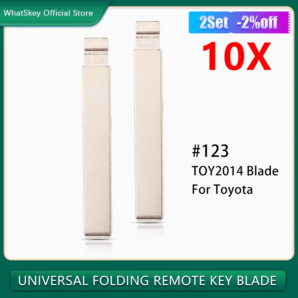 10Pcs/Lot Modified Uncut Flip KD Remote Car Key Blade #123 TOY2014 For TOYOTA New Models Corolla 2015 Levin KD Remote Key Blade